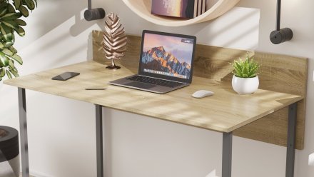 Письмовий стіл Ferrum-decor Скай 75x100x60 сірий ДСП Дуб Сонома 16мм (FRD-101532)