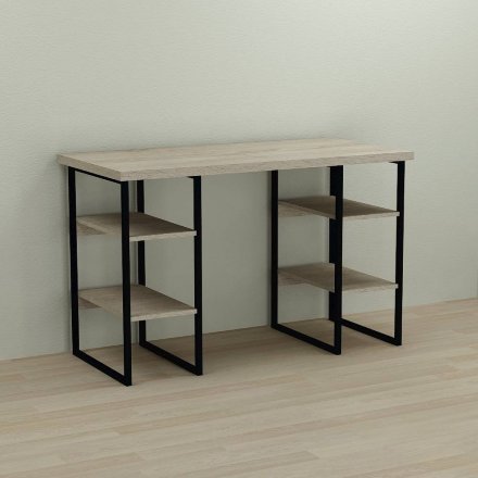 Письмовий стіл Ferrum-decor Карен 76x120x60 чорний ДСП Дуб Сонома 32мм (FRD-102046) Письмовий стіл Ferrum-decor Карен 76x120x60 чорний ДСП Дуб Сонома 32мм (FRD-102046)