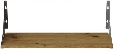 Полиця настінна Ferrum-decor Ханді 2 240x500x240 метал Сірий ДСП Дуб Артизан 16 мм (FRD-102573)
