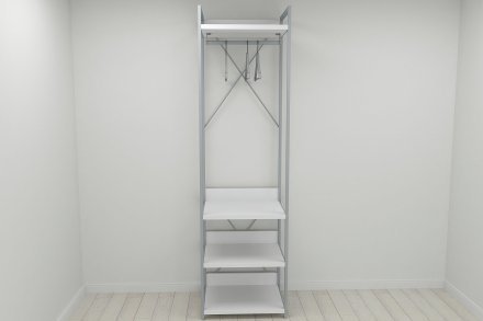 Шафа Гардероб Уні секція 3 серії Конект Ferrum-decor 220x60x50см Сірий метал ДСП Білий 32 мм (FRD-104527) Шафа Гардероб Уні секція 3 серії Конект Ferrum-decor 220x60x50см Сірий метал ДСП Білий 32 мм (FRD-104527)