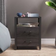 Тумба універсальна Ferrum-decor Вів'єн 2/2 50x41x40 чорний ДСП Сосна Кембра 16мм (FRD-104160)