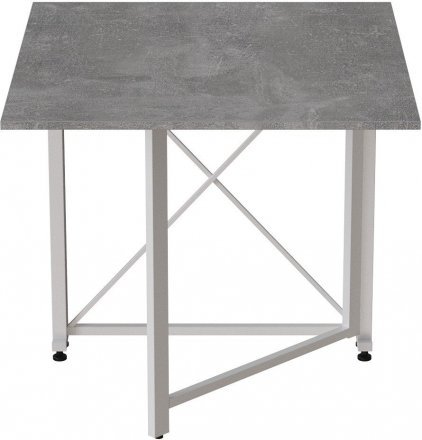 Стіл-книга трансформер Оріон 1 Ferrum-decor 750x810x730 Білий метал ДСП Бетон 16 мм (FRD-104610)