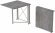 Стіл-книга трансформер Оріон 1 Ferrum-decor 750x810x730 Білий метал ДСП Бетон 16 мм (FRD-104610)