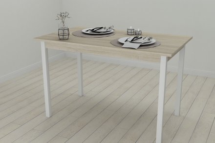 Кухонний стіл Ferrum-decor Маріо 75x120x80 Білий ДСП Сонома 16мм (FRD-106332) Кухонний стіл Ferrum-decor Маріо 75x120x80 Білий ДСП Сонома 16мм (FRD-106332)