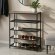 Полиця для взуття Слайм 4 Ferrum-decor 820x630x260 Чорний метал ДСП Дуб Сан-Маріно 16 мм (FRD-106839)
