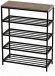 Полиця для взуття Слайм 4 Ferrum-decor 820x630x260 Чорний метал ДСП Дуб Сан-Маріно 16 мм (FRD-106839)