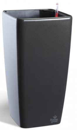 Розумний вазон Quadrato Flower Lover 34 см 41116650 Антрацит глянцевий