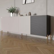 Комод на золотих металевих ніжках LION Грей 204x38x76,5 см Кашемір/Асфальт (LION-042674) Комод на золотих металевих ніжках LION Грей 204x38x76,5 см Кашемір/Асфальт (LION-042674)