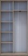 Розстібна шафа Doros Студент Дуб Сонома/Білий 90х38х180 DRS-011624 (40908067)