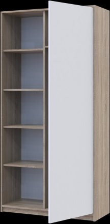 Розстібна шафа Doros Студент Дуб Сонома/Білий 90х38х180 DRS-011624 (40908067)