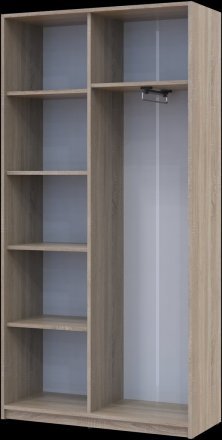 Розстібна шафа Doros Студент Дуб Сонома/Білий 90х38х180 DRS-011624 (40908067)