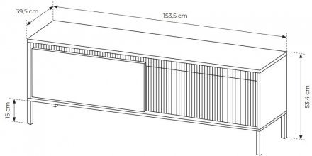 Тумба під телевізор Perfect Home Сенсо / Senso 2-дверна 2D/153 Чорний (PFH-091137) Тумба під телевізор Perfect Home Сенсо / Senso 2-дверна 2D/153 Чорний (PFH-091137)