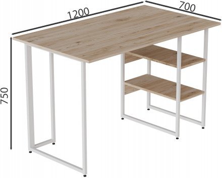 Комп'ютерний стіл Ferrum-decor Кевін 75x120x70 білий ДСП Дуб Сан-Марино 32мм (FRD-101285) Комп'ютерний стіл Ferrum-decor Кевін 75x120x70 білий ДСП Дуб Сан-Марино 32мм (FRD-101285)