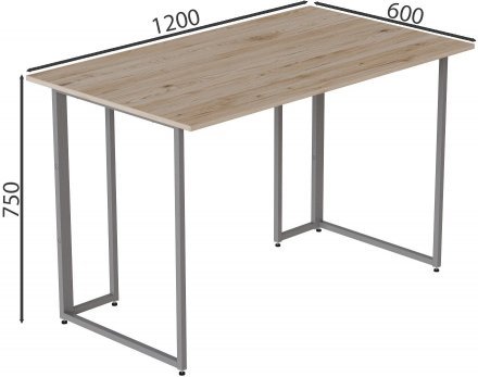 Комп'ютерний стіл Ferrum-decor Ханна 75x120x60 сірий ДСП Дуб Сан-Марино 32мм (FRD-101409) Комп'ютерний стіл Ferrum-decor Ханна 75x120x60 сірий ДСП Дуб Сан-Марино 32мм (FRD-101409)