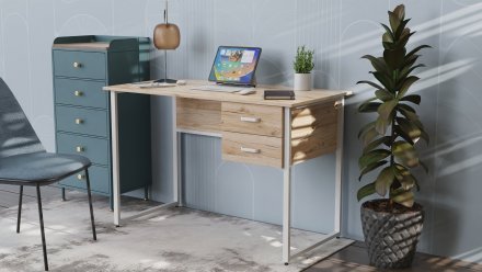 Комп'ютерний стіл Ferrum-decor Дакота 75x140x60 сірий ДСП Сан-Марино 16мм (FRD-102323)