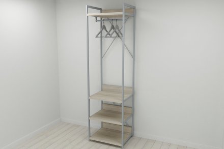 Шафа Гардероб Уні секція 3 серії Конект Ferrum-decor 220x60x50см Сірий метал ДСП Дуб Сонома 32 мм (FRD-104529) Шафа Гардероб Уні секція 3 серії Конект Ferrum-decor 220x60x50см Сірий метал ДСП Дуб Сонома 32 мм (FRD-104529)