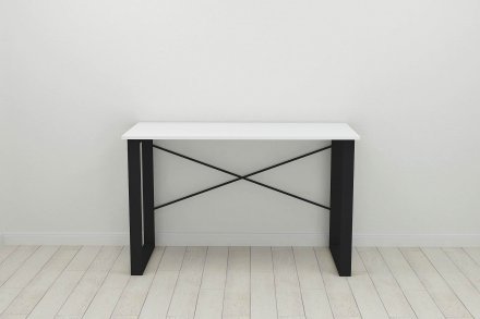 Письмовий стіл Ferrum-decor Драйв 750x1200x600 Чорний метал ДСП Біле 16 мм (FRD-103108) Письмовий стіл Ferrum-decor Драйв 750x1200x600 Чорний метал ДСП Біле 16 мм (FRD-103108)