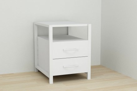 Тумба універсальна Ferrum-decor Вів'єн 2/2 50x41x40 білий ДСП Біле 16мм (FRD-104161) Тумба універсальна Ferrum-decor Вів'єн 2/2 50x41x40 білий ДСП Біле 16мм (FRD-104161)