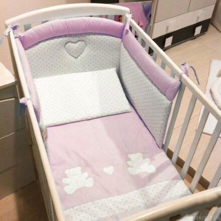 Mary Baby Постельный комплект Orsetti розовый 12/CP/ORS/R Mary Baby Постельный комплект Orsetti розовый 12/CP/ORS/R