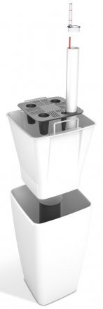 Розумний вазон Quadrato Flower Lover 34 см 41116651 червоний глянцевий