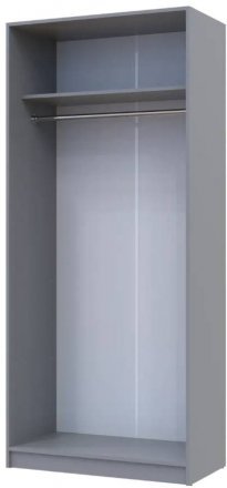 Шафа для одягу Doros Промо Сірий 2 ДСП 90х48х204 (DRS-011625) Шафа для одягу Doros Промо Сірий 2 ДСП 90х48х204 (DRS-011625)