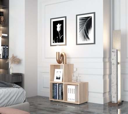 Стелаж Doros Степ 2х2 Дуб сонома відкритий 69х28.8х71.4 DRS-011762 (41516155) Стелаж Doros Степ 2х2 Дуб сонома відкритий 69х28.8х71.4 DRS-011762 (41516155)