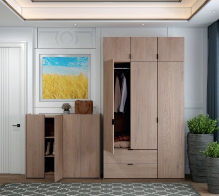 Тумба для взуття Doros Кассель Канноло 4 ДСП 128х40х110 (DRS-011827)