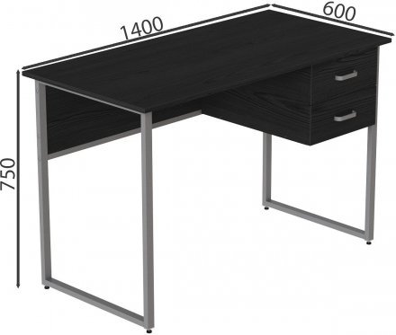 Комп'ютерний стіл Ferrum-decor Дакота 75x140x60 сірий ДСП Сосна Кембра 16мм (FRD-102324)