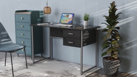 Комп'ютерний стіл Ferrum-decor Дакота 75x140x60 сірий ДСП Сосна Кембра 16мм (FRD-102324)