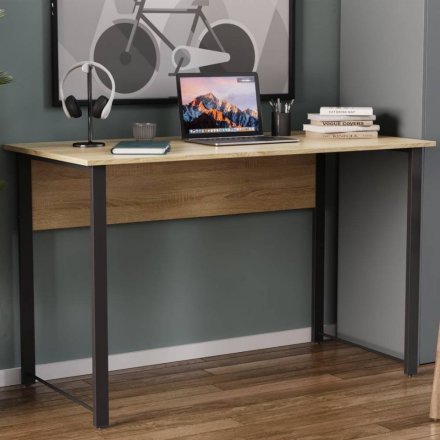 Письмовий стіл Ferrum-decor Курт 75x140x70 чорний ДСП Дуб Сонома 16мм (FRD-103943) Письмовий стіл Ferrum-decor Курт 75x140x70 чорний ДСП Дуб Сонома 16мм (FRD-103943)