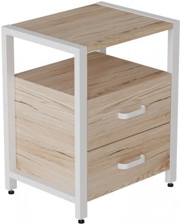 Тумба універсальна Ferrum-decor Вів'єн 2/2 50x41x40 білий ДСП Дуб Сан-Марино 16мм (FRD-104162) Тумба універсальна Ferrum-decor Вів'єн 2/2 50x41x40 білий ДСП Дуб Сан-Марино 16мм (FRD-104162)