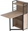 Стіл книжка з етажеркою Практик 1 Ferrum-decor 1200x640x990 Чорний метал ДСП Дуб Сан-Марино 16 мм (FRD-104612)
