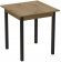Стіл кухонний Ferrum-decor Дієго 75x70x70 Чорний ДСП Дуб Артизан 16мм (FRD-105709)