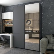 Шафа-купе двохдверна Doros G-Caiser 160х60х240 см Графіт/1 Дзеркало (DRS-011032) Шафа-купе двохдверна Doros G-Caiser 160х60х240 см Графіт/1 Дзеркало (DRS-011032)