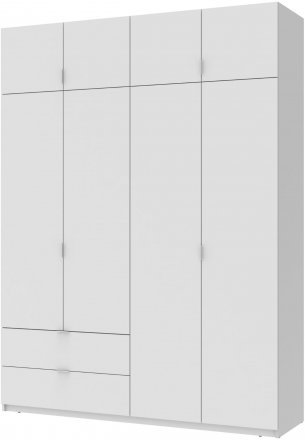 Шафа розпашна с антресолью Doros Лукас 180х50х240 см Білий (DRS-011191) Шафа розпашна с антресолью Doros Лукас 180х50х240 см Білий (DRS-011191)