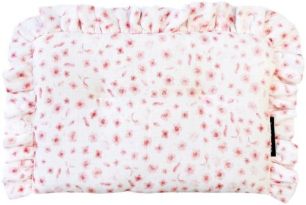 Подушка з рюшами бамбукова 20х30 см Pink Flowers lullalove-0666 Подушка з рюшами бамбукова 20х30 см Pink Flowers lullalove-0666