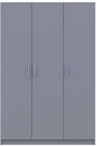 Шафа для одягу Doros Промо Сірий 3 ДСП 135х48х204 (DRS-011626)