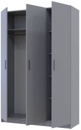 Шафа для одягу Doros Промо Сірий 3 ДСП 135х48х204 (DRS-011626) Шафа для одягу Doros Промо Сірий 3 ДСП 135х48х204 (DRS-011626)