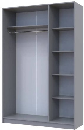 Шафа для одягу Doros Промо Сірий 3 ДСП 135х48х204 (DRS-011626) Шафа для одягу Doros Промо Сірий 3 ДСП 135х48х204 (DRS-011626)