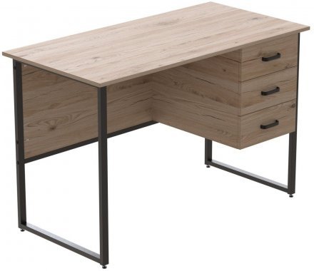 Комп'ютерний стіл Ferrum-decor Гаррі 75x140x70 чорний ДСП Дуб Сан-Марино 16мм (FRD-103564)