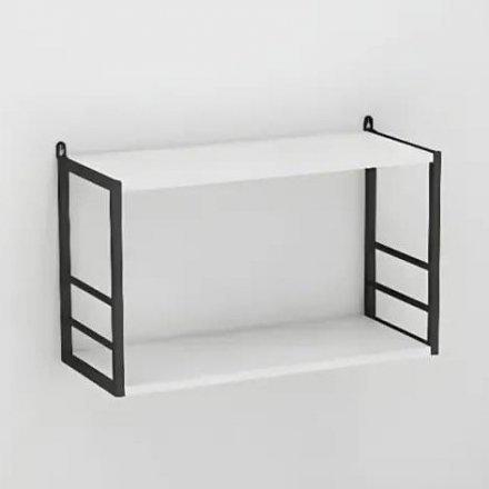Книжкова полиця універсальна Ferrum-decor Стим 1 38x63x26 чорний ДСП Біле 16мм (FRD-104085) Книжкова полиця універсальна Ferrum-decor Стим 1 38x63x26 чорний ДСП Біле 16мм (FRD-104085)
