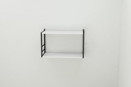 Книжкова полиця універсальна Ferrum-decor Стим 1 38x63x26 чорний ДСП Біле 16мм (FRD-104085) Книжкова полиця універсальна Ferrum-decor Стим 1 38x63x26 чорний ДСП Біле 16мм (FRD-104085)