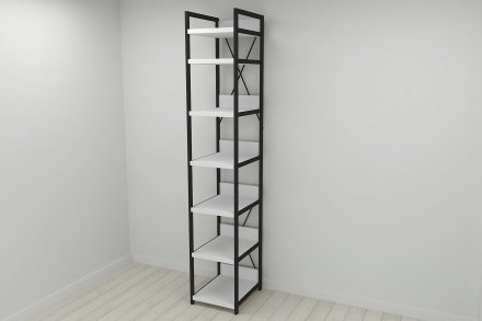 Шафа Гардероб Уні секція 4 серії Конект Ferrum-decor 220x40x50см Чорний метал ДСП Білий 32 мм (FRD-104547) Шафа Гардероб Уні секція 4 серії Конект Ferrum-decor 220x40x50см Чорний метал ДСП Білий 32 мм (FRD-104547)