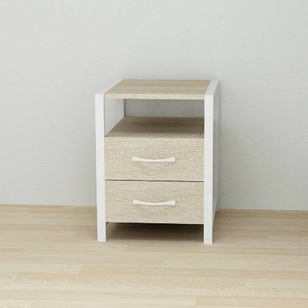 Тумба універсальна Ferrum-decor Вів'єн 2/2 50x41x40 білий ДСП Дуб Сонома 16мм (FRD-104163) Тумба універсальна Ferrum-decor Вів'єн 2/2 50x41x40 білий ДСП Дуб Сонома 16мм (FRD-104163)