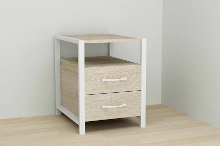Тумба універсальна Ferrum-decor Вів'єн 2/2 50x41x40 білий ДСП Дуб Сонома 16мм (FRD-104163) Тумба універсальна Ferrum-decor Вів'єн 2/2 50x41x40 білий ДСП Дуб Сонома 16мм (FRD-104163)