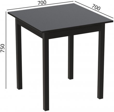 Стіл кухонний Ferrum-decor Дієго 75x70x70 Чорний ДСП Сосна Кембра 16мм (FRD-105710) Стіл кухонний Ferrum-decor Дієго 75x70x70 Чорний ДСП Сосна Кембра 16мм (FRD-105710)