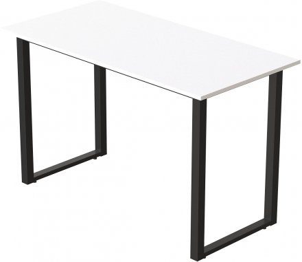 Стіл письмовий Кнап 2 Ferrum-decor 750x1400x700 Чорний метал ДСП Білий 16 мм (FRD-106426)