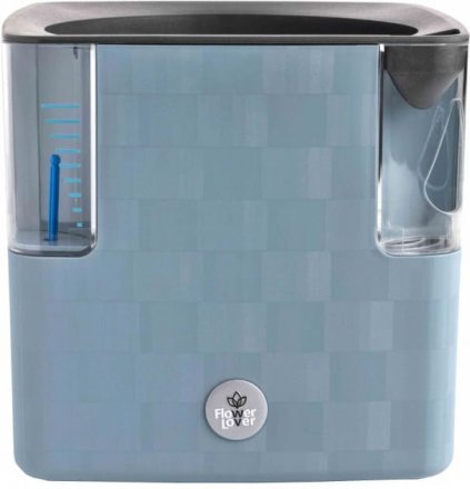 Вазон із системою автополиву Cobble 2,2 л металевий блакитний (8595096964135) 79002 Вазон із системою автополиву Cobble 2,2 л металевий блакитний (8595096964135) 79002