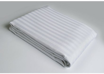 Простирадло Сатін Страйп 1х1 білий Туреччина 180х240 см