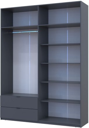 Шафа розпашна с антресолью Doros Лукас 180х50х240 см Графіт (DRS-011192) Шафа розпашна с антресолью Doros Лукас 180х50х240 см Графіт (DRS-011192)